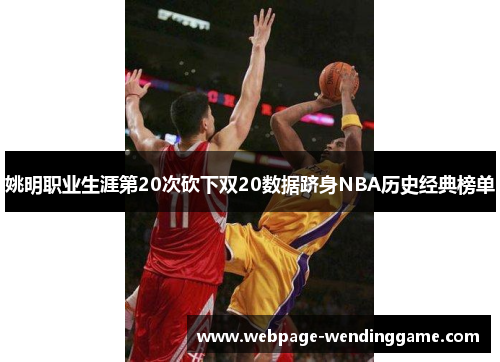 姚明职业生涯第20次砍下双20数据跻身NBA历史经典榜单