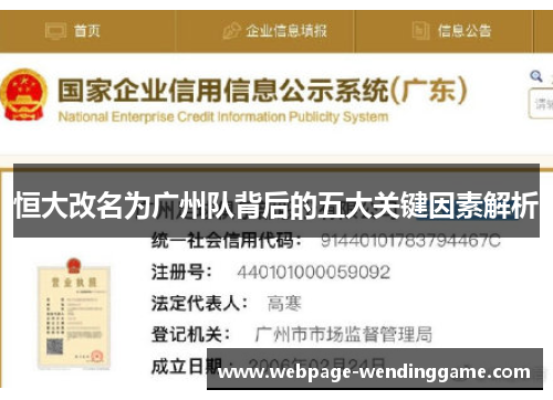 恒大改名为广州队背后的五大关键因素解析