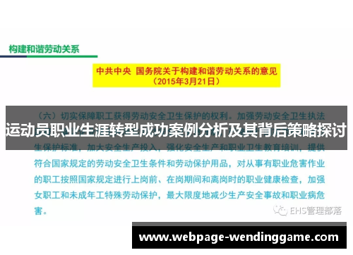 运动员职业生涯转型成功案例分析及其背后策略探讨