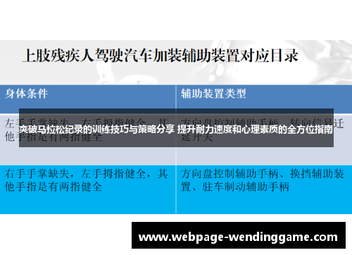 突破马拉松纪录的训练技巧与策略分享 提升耐力速度和心理素质的全方位指南