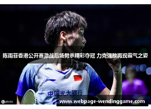 陈雨菲香港公开赛激战后场劈杀精彩夺冠 力克强敌再现霸气之姿